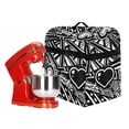 thumbnail image 4 of FOR U DESIGNS Heart Geometric Stand Mixer Cover compatible with Kitchen Aid Mixer Portable Mixer Dust Covers Multi Pockets Compatible with Kitchen Aid 6-8 Quart Bowl Lift - L, 4 of 8