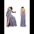 thumbnail image 2 of Vestido Elegante de Noche para Mujer, Sin Mangas, con Hombros Descubiertos, Ajustado, y Formal para Fiesta Púrpura L, 2 of 5