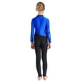 thumbnail image 4 of Manyakai Kids Gymnastics Bodysuit Shiny Jumpsuit Dance Jumpsuit Girls Turtleneck Full Length Uniatrd Blue 10, 4 of 7