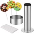 thumbnail image 1 of Stainless Steel Cake Pop Mold Set with Pusher - Durable Cake Pop Cutter Kit for Perfect Round Treats | Reusable Baking Tools for Home, Birthdays, Weddings | Professional Dessert Molds (Cutter+Pusher), 1 of 7