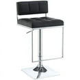 thumbnail image 1 of Coaster Upholstered Faux Leather Adjustable Bar Stool in Black, 1 of 2