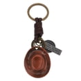 thumbnail image 1 of ColoMX 1 llavero de cuero con forma de sombrero, estilo vintage, para mochila, regalo para hombre., 1 of 8