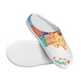 thumbnail image 3 of KLL USA MAP Pattern Adult Unisex Cozy Slippers,Fuzzy Slip-on Slippers TPR Sole Slippers Comfort Plush Home Footwear for Indoor & Outdoor-39/40, 3 of 7