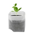 thumbnail image 2 of Jingjianm Biodegradable Plant Grow Bags for Seedlings, Eco-Friendly Non-Woven Fabric Pots, 100-Pack, 3 Gallon, Breathable Design White, 2 of 5