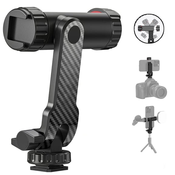 360° Rotating Phone Tripod Mount Adapter Cellphone Holder Adjustable Clamp for Selfie Stick Monopod Camera Bracket Stands for iPhone Samsung Camera