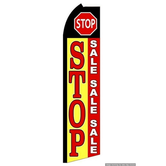 OnPoint Wares| Stop Sale Sale Sale Swooper Flag | Advertising Flag/Business Flags | 11.5ft x 3.5ft