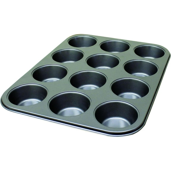 TrueCraftware- 12 Cavities Non-Stick Bakeware Muffin Pan 3-1/2 oz. each cup-Muffin Pan Cupcake Pan Bakeware Great for Making Muffin Cakes Tart Bread