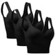 thumbnail image 3 of Pack de 3 sujetadores deportivos sin aros para mujer: acolchados, espalda baja, gran sujeción para yoga/running, diseño que absorbe la humedad., 3 of 6