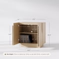 thumbnail image 4 of Nathan James Iris Wood Storage Cabinet with Doors, Mid-Century Modern Arched Cabinet for Living Room or Kitchen, Gray Oak, 4 of 10