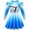Blue, variant on Wonderland Costume Dress, Assorted Red Blue Gradient Long Sleeve Fantasy Halloween Cosplay Party Outfit