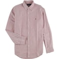 thumbnail image 1 of Ralph Lauren Mens the Iconic Cotton Oxford Button Down Dress Shirt, red, XS Neck, 1 of 2