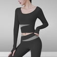 thumbnail image 5 of Wlynlyn Workout Crop Tops for Women Long Sleeve Athletic Shirts Cut out Front Gym Running Yoga Tights Top, 5 of 5