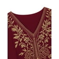 thumbnail image 6 of Moroccan Embroidered Kaftan Abaya Dresses for Women Batwing Sleeve Caftan Loungewear Maxi Beach Tunic Plus Size Africa Robe Casual Summer Outfis, 6 of 10