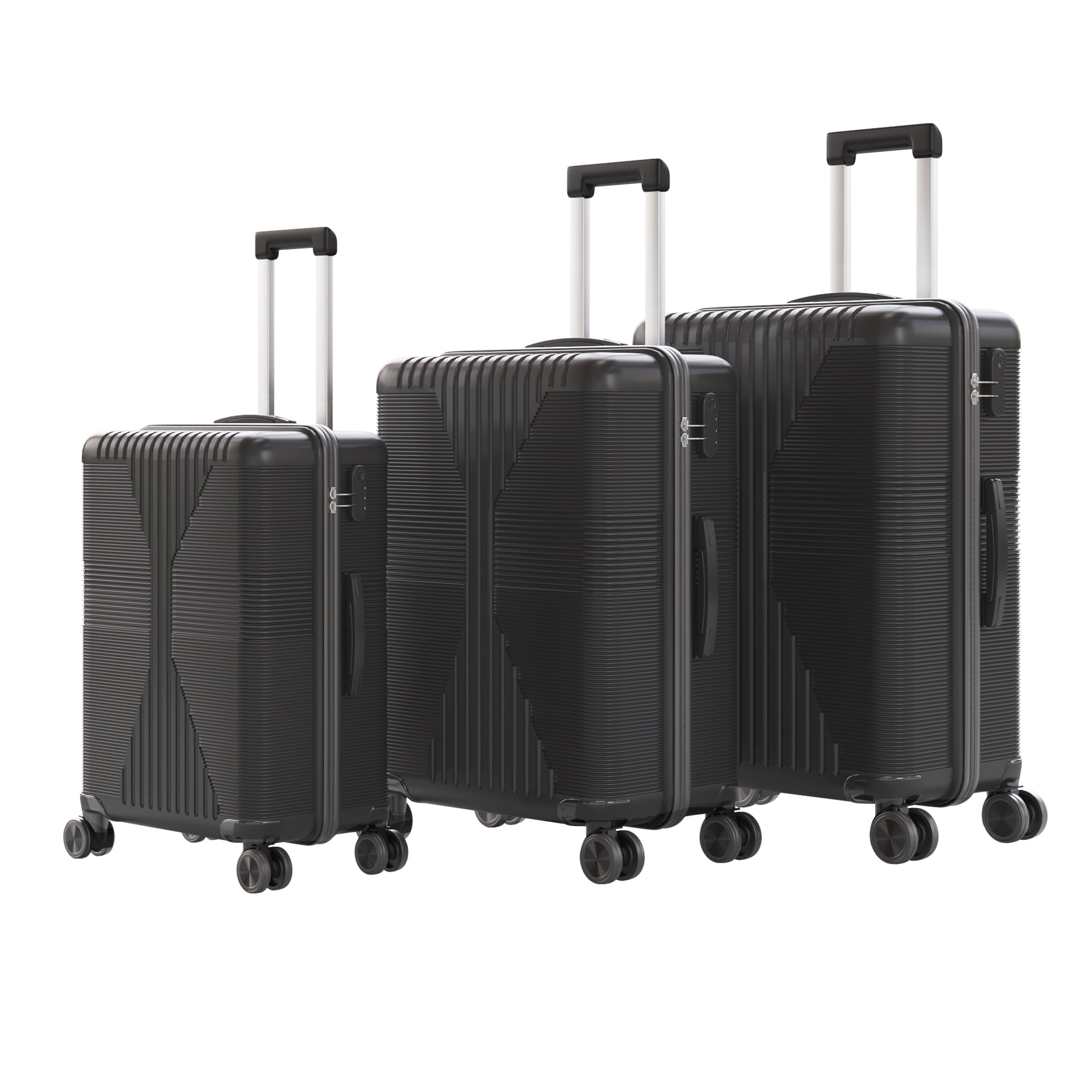 Zimtown 20" Carry-on Luggage Hardside Suitcase with 360° Spinner Wheels, Lightweight Unbreakable Travel Luggage, Dark Gray