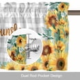 thumbnail image 6 of You Are My Sunshine Words on Gray Plaid Valances for Windows,Kitchen Valance Rod Pocket Short Curtain, Farm Sunflowers Valance Curtain Window Valances for Bedroom Bathroom Living Room 60x18in, 6 of 9