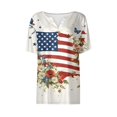 thumbnail image 6 of MEICHEN Womens Tops Summer Graphic Tees Short Sleeve Patriotic Blouse Usa 250th Anniversary T Shirt V Neck Shirt, 6 of 6