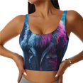 thumbnail image 1 of Balery Hip-Hop Glasses Gorilla Sujetadores deportivos con espalda cruzada para mujer, acolchados, sin costuras, de alto impacto, ideales para yoga, gimnasio, entrenamiento y fitness.-, 1 of 8