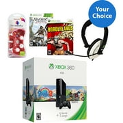 Angle View: Xbox 360 Console Ultimate Bundle with 2 Games, Controller and Headset