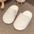 thumbnail image 2 of Kids Solid Color House Slippers, Boys Girls Simple Plain Fuzzy Open Back Indoor Slippers Warm Winter Home Slippers for Little Child to Big Kids 5.5-12 Years, 2 of 6