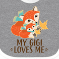 thumbnail image 4 of Inktastic My Gigi Loves Me Fox Grandchild Boys or Girls Baby Bib, 4 of 4
