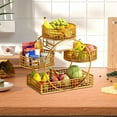 thumbnail image 6 of deevoka Fruit Basket Multi Tiers Kitchen Storage Organizer Party Fruits Stand Holder Gold, 6 of 9