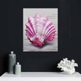 thumbnail image 4 of COMIO  Pink Art Quality Simple Conch Coast Wood Grain Canvas Wall Girl Bedroom Frame Art Home Decoration Pink Starfish Wall Decoration, 4 of 4