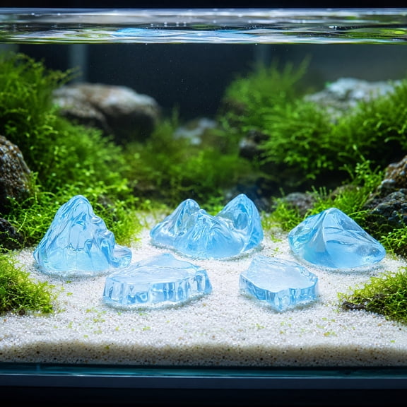 OUNONA 18-Piece Mini Iceberg Figurine Set in Resin - Decorative Home and Office Display Collection