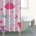 thumbnail image 4 of Pink Ballerina Princess Pattern Shower Curtain 36"x72" ,Bathroom Decorative Shower Curtains Set with 12 Hooks,Modern Waterproof Washable Shower Curtain, 4 of 6