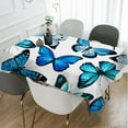 thumbnail image 2 of Butterfly Blue Tablecloth 60x84 Inch Rectangular Animals Exquisite Wings Fantasy Oblong Table Cloth Kitchen Table Decorations for Home Dinner Party, 2 of 6