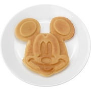 Disney Classic Mickey Waffle Maker, Brushed Stainless Steel,Silver, 7 waffle