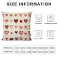 thumbnail image 5 of COMIO  Valentine's Day Pillow Covers Red Pink Hearts Decor White Throw Pillow Covers Valentine's Day Cushion Case Decoration for Sofa Couch, 5 of 5