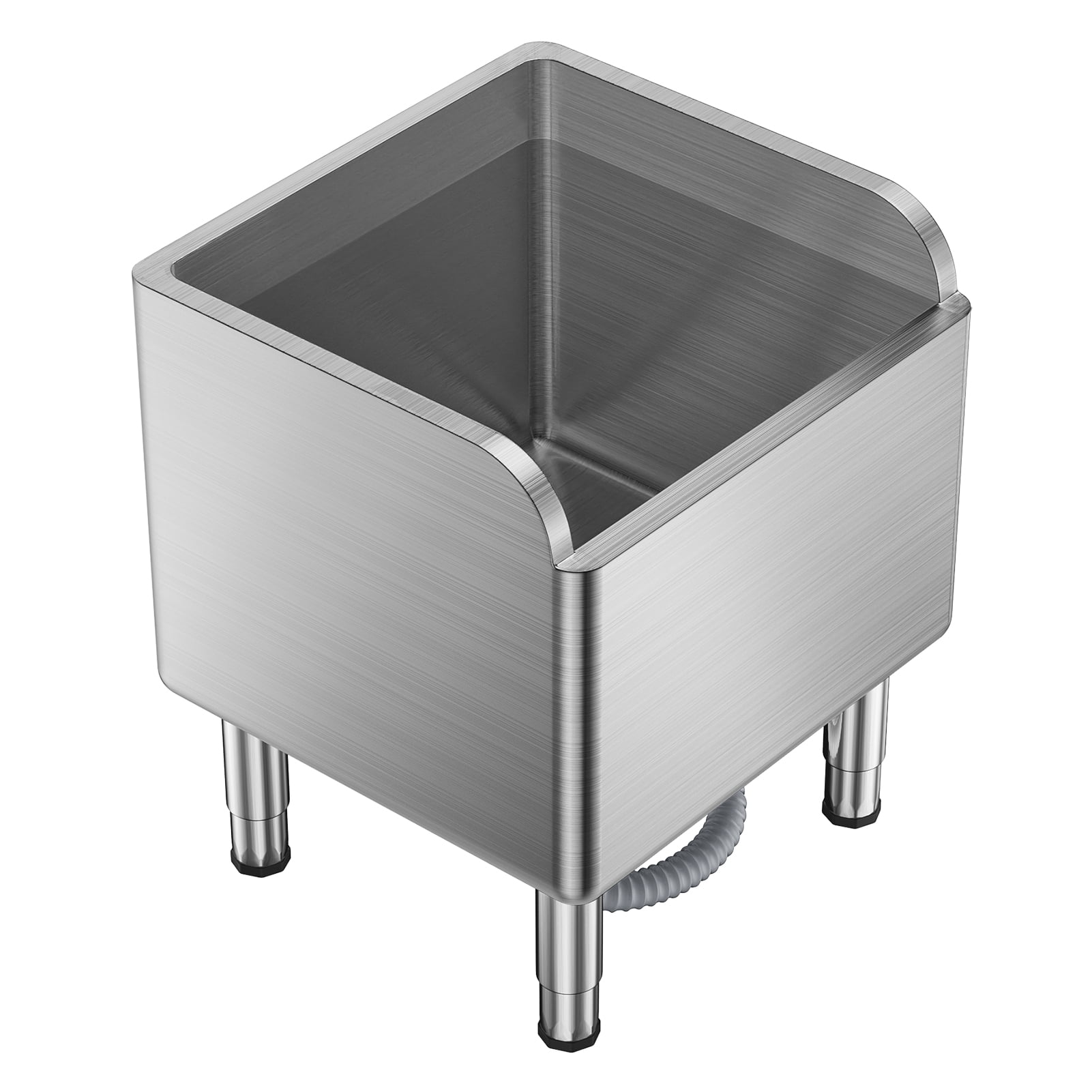 Suhire Commercial Stainless Steel Mop Sink, Floor Utility Sink with High Baffle, Laundry Service Basin for Kitchen Janitor Room