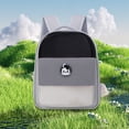 thumbnail image 3 of Mochila de viaje para gatos, mochila transpirable para mascotas al aire libre, antisalpicaduras (gris), 3 of 8