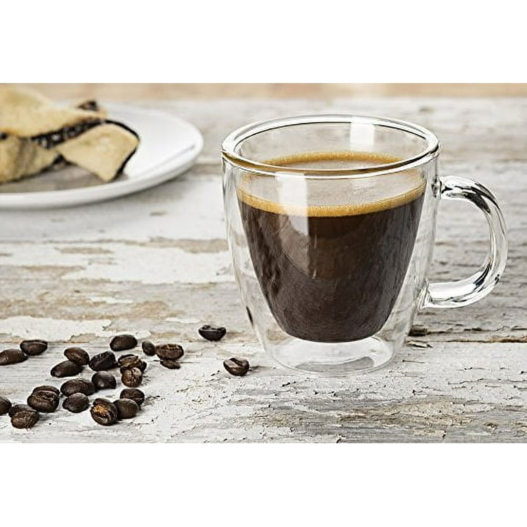 Double Wall Insulated Glasses Espresso Mugs (Set of 2) -COFFE