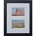 thumbnail image 2 of Post Card Frame for Two (2) 3.5" X 5.5" Post Cards Black Frame with White (White Trim) Matting, 2 of 4