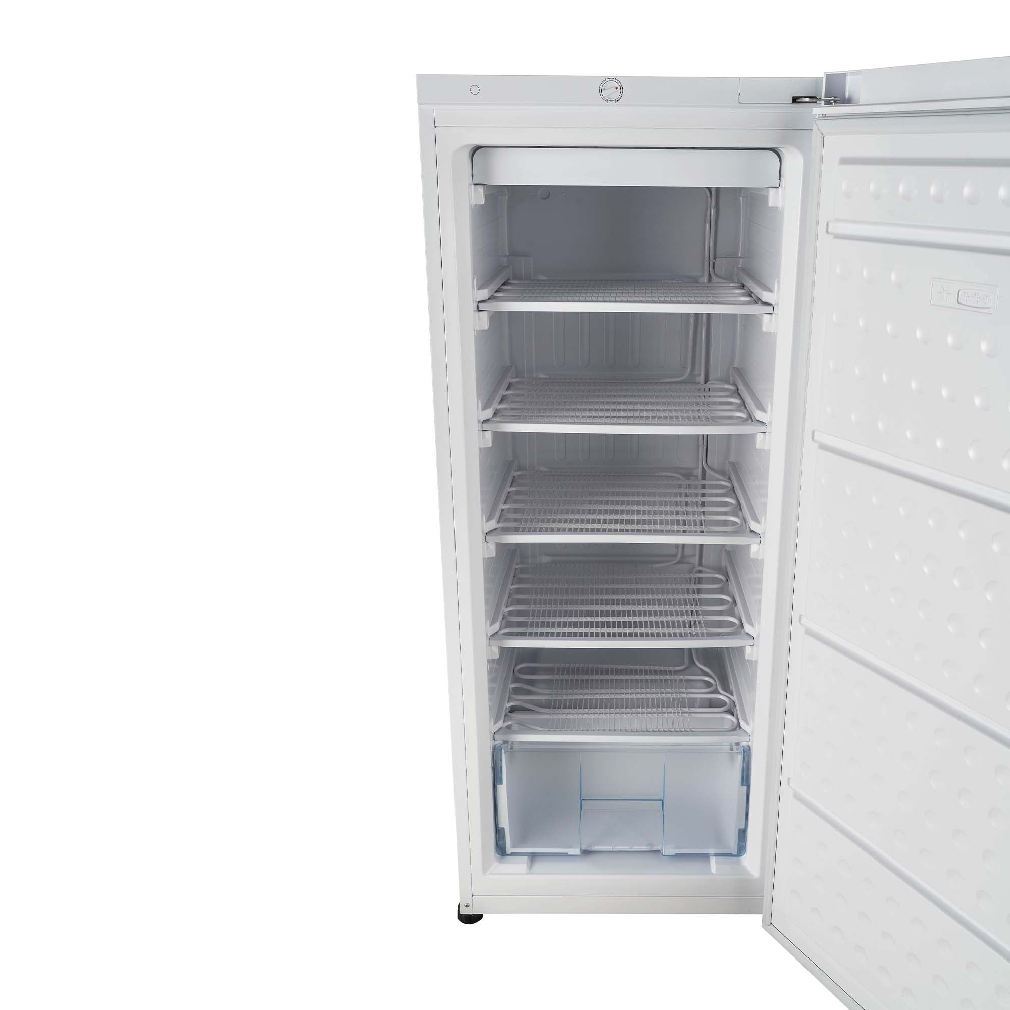 Frigidaire 10 Cu. ft. Garage Ready Upright Freezer, Recessed Handle, Adjustable Temperature Control, Flush Back Design, Efficient Cooling, White