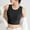 Black, variant on TMOYZQ Women's Crop Tank Tops Seamless Ribbed High Neck Sports Bra with Padded Yoga Tank Tops Fitness Workout Running Crop Tops