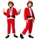 thumbnail image 3 of Conjunto de Papá Noel, conjunto de disfraz de fiesta de Navidad rojo infantil, disfraces navideños para niños y niñas, 3 of 7