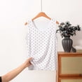 thumbnail image 2 of Ihhxva Women's Plus Women's Sleeveless Tank Top Polka Dot Moisture-Wicking Fit Summer Casual Loose Flowy Blouse Breathable Cotton Racerback Athletic Yoga XL-5XL, 2 of 6