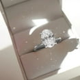 thumbnail image 4 of solitaire jewels 3.75CT Oval Moissanite Solitaire Engagement Ring For Women, 14K White Gold, 4 of 7