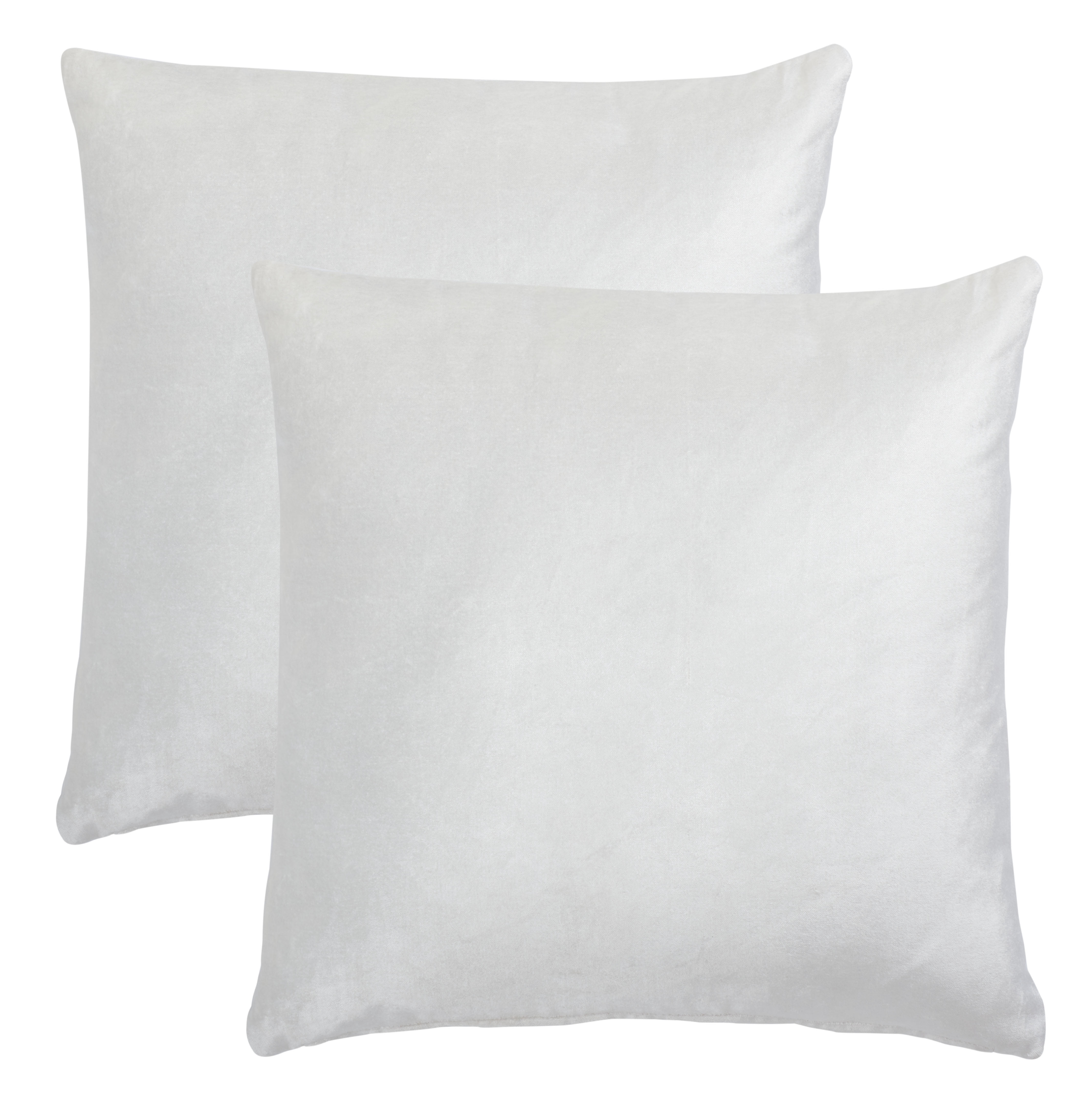 SAFAVIEH Jovanni Solid Pillow, 18" x 18", Ivory, Set of 2