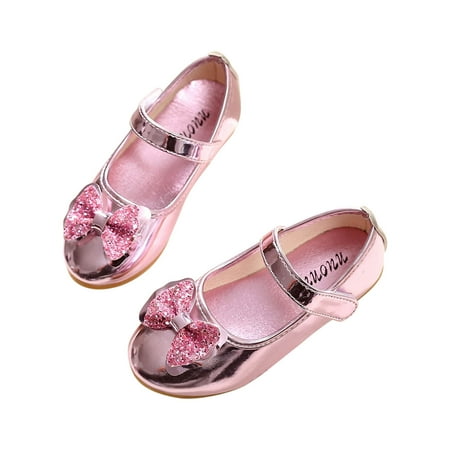 

CaComMARK PI Toddler Girl Shoes Clearance Children Gifts Leather Soft Sole Dress Shoes Princess Wedding Dress Mary Jane Shoes Toddler Sandals Cheapest Items on Sale Pink