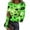 Multicolor, variant on Womens Shirt Bright Orange Allover Halloween Top, Ribbed Knit Crewneck Tee with Ghost, Witch Hat & Candy Motif