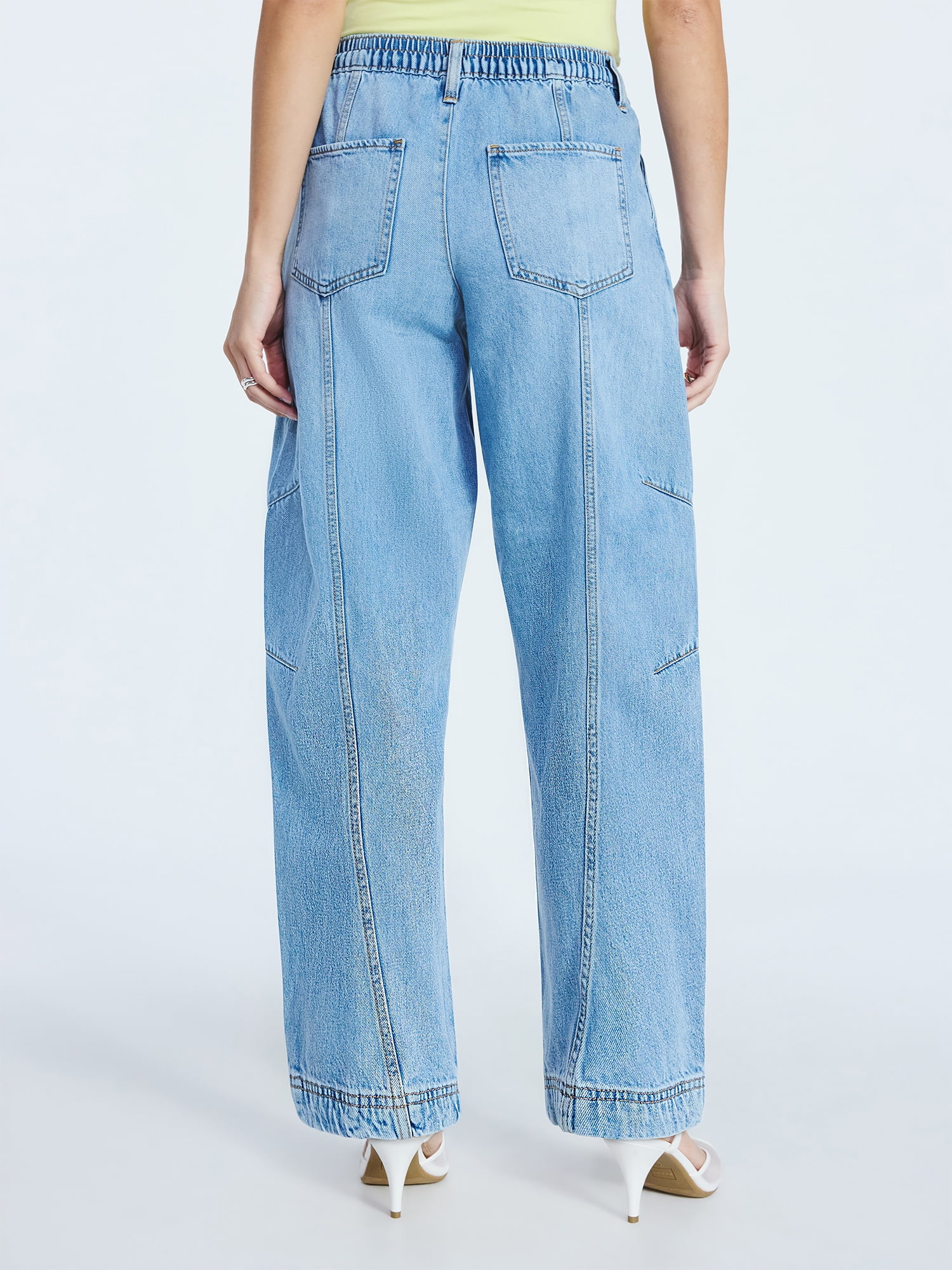 Scoop Women's Pull-On Cropped Barrel Pants, Sizes XS-XXL