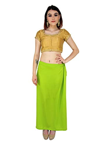 Sari Petticoat Stitched Indian Saree Petticoat Adjustable Waist Sari Skirt  (Navy) 
