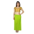 thumbnail image 7 of Sari Petticoat Stitched Indian Saree Petticoat Adjustable Waist Sari Skirt (Apple Green), 7 of 7