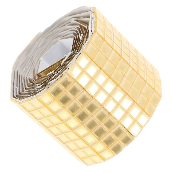 MLINS  Manual Patch Mosaic Sticker Mirror Tiles Self Adhesive Decals Golden