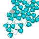 thumbnail image 1 of 100 Pcs Rhinestone en Forma de Corazón de Acrílico 8mm Parte Trasera Plana Gemas Adhesivas para Manualidades, Azul Brillante, 1 of 7