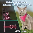 thumbnail image 4 of Cat Harness and Leash Set Escape Proof for Kitten Walking, Soft Adjustable Top Handle Vest Harnesses for Cats, Easy Control Breathable Reflective Small Medium Large, Pink,XS, 4 of 9