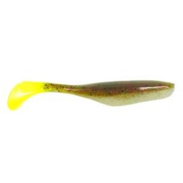Bass Assassin Walleye Turbo Shad, Chicken on a Chain, 4", 10Pk, Soft